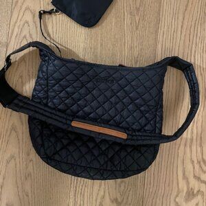 MZ Wallace Quilted Black Parker Deluxe Crossbody Pocketbook